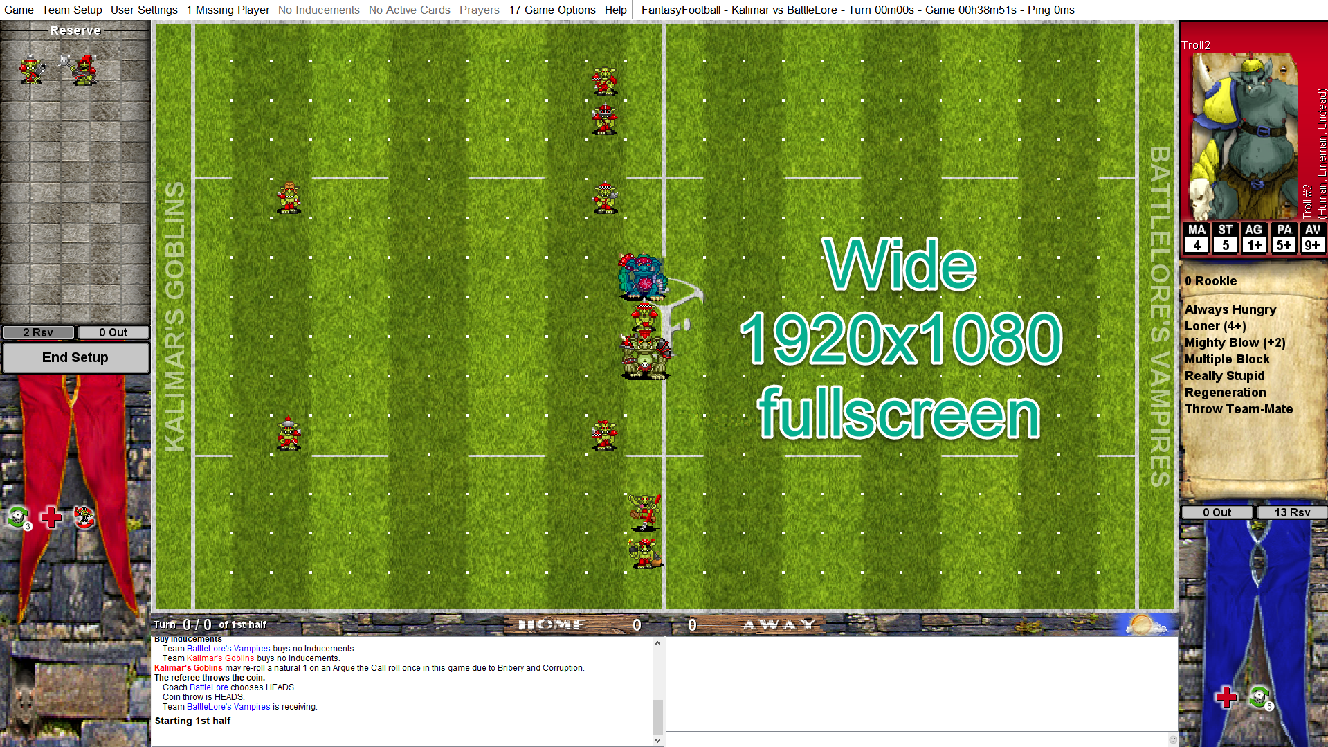 Screenshot dari wide 1920x1080 + mode fullscreen.